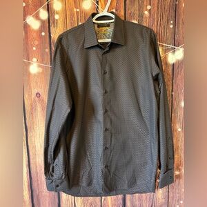 Jack Lipson Signature 2 Ply Dress Shirt in Chocolate Brown M